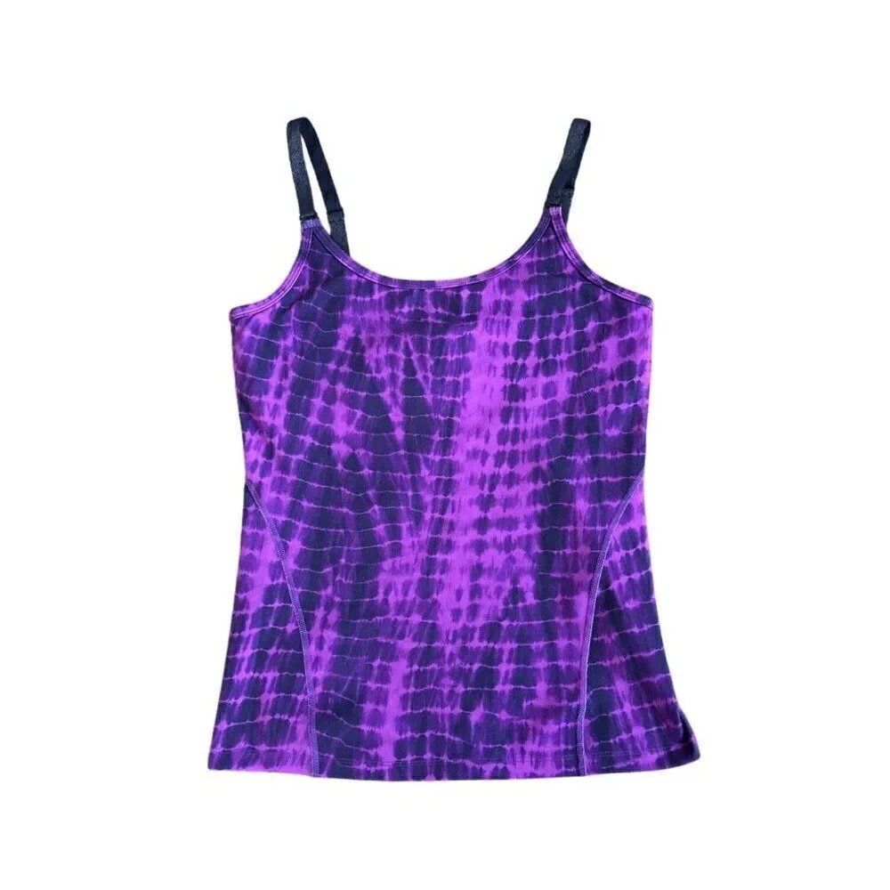 Athletic workout shirt  build in bra size medium in purple